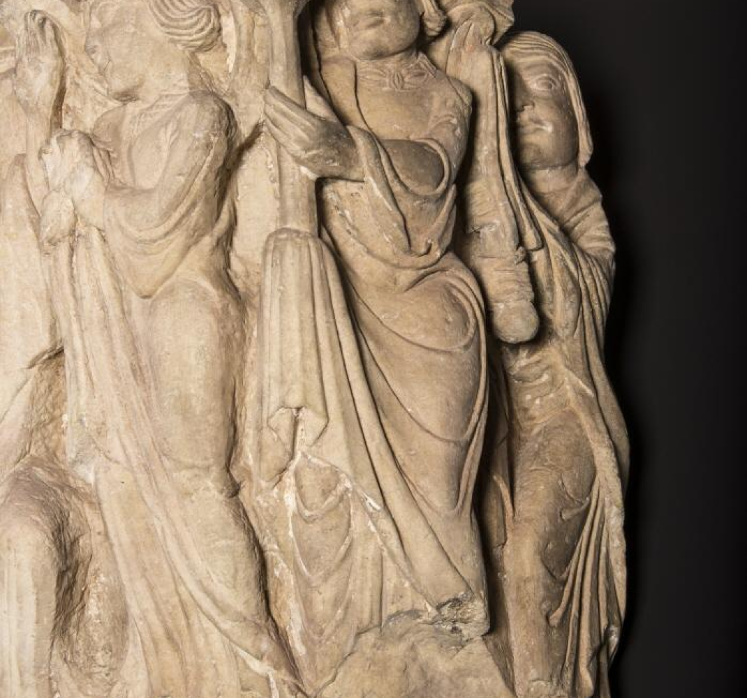 Capitel doble con la escena del Cristo Triunfante