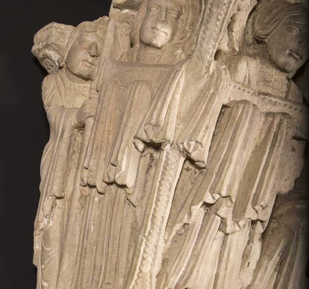 Capitel doble con la escena del Cristo Triunfante