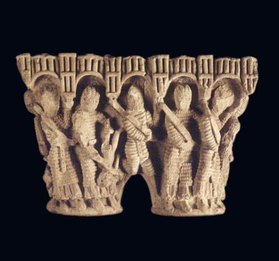 Capitel doble con la Matanza de los Inocentes