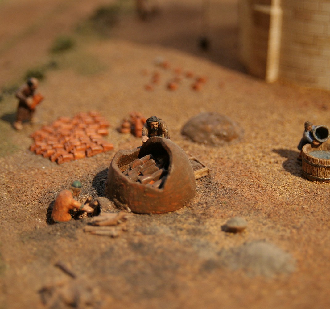 Model of a village in Romanesque times